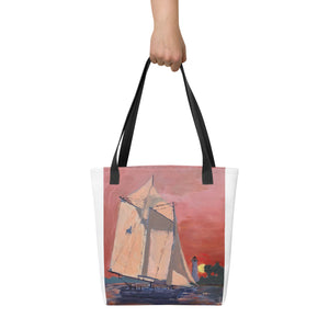 Madisonville Wooden Boat Fest Painting Tote bag