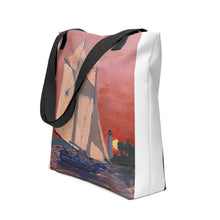 Load image into Gallery viewer, Madisonville Wooden Boat Fest Painting Tote bag