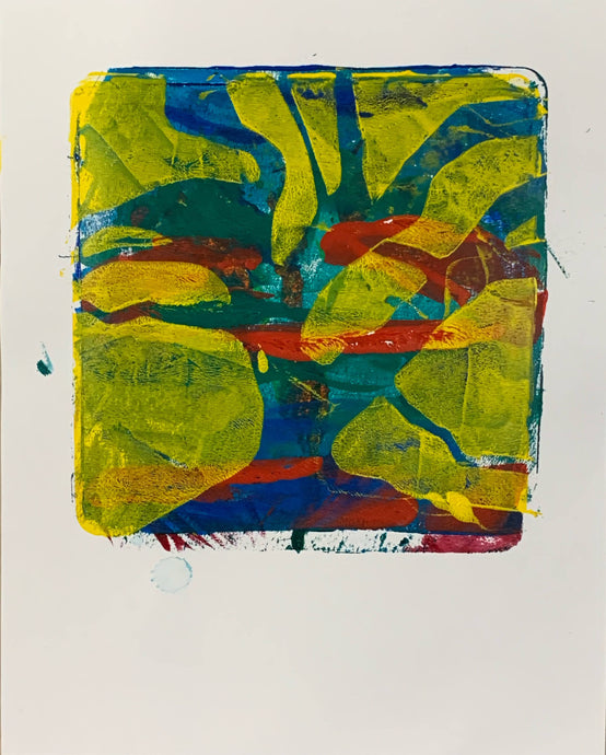 Oak Tree on Yellow