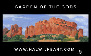 Garden of the Gods, 10" x 30", acrylic on canvas