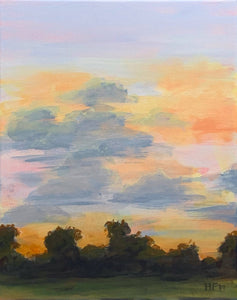 Sunset Diptych, 10" x 16", acrylic on canvas