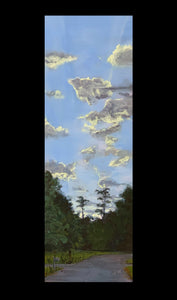 Evening Clouds, 8" x 24", acrylic on canvas