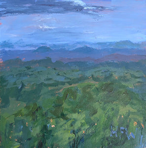 View From Shepherd of the Hills, 6" x 6", acrylic on panel
