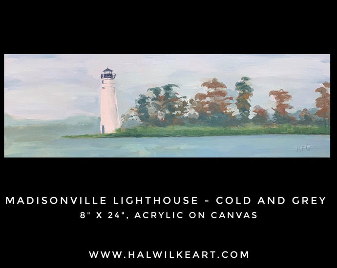 Madisonville Lighthouse - Cold and Grey