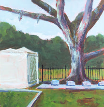 Load image into Gallery viewer, Madisonville Cemetery, 12&quot; x 12&quot;, acrylic on panel
